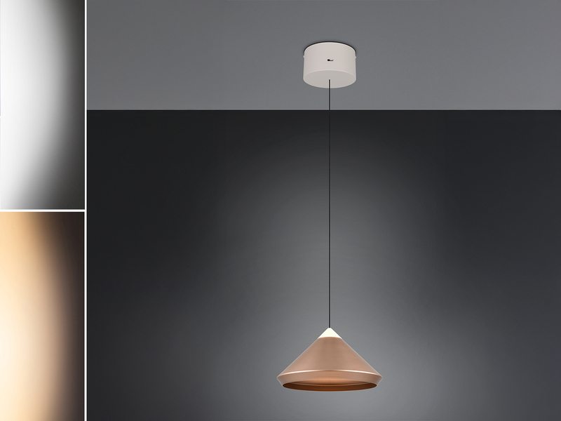 LED Pendelleuchte LAGUNA 1-flammig, höhenverstellbar, Coffee Ø 30cm