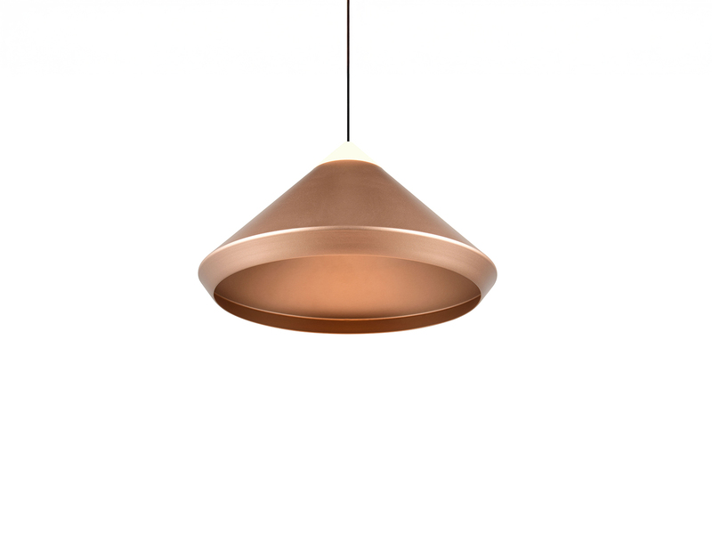 LED Pendelleuchte LAGUNA 1-flammig, höhenverstellbar, Coffee Ø 30cm