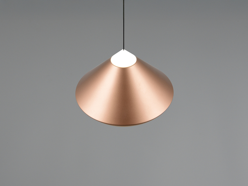 LED Pendelleuchte LAGUNA 1-flammig, höhenverstellbar, Coffee Ø 30cm