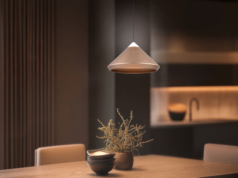 LED Pendelleuchte LAGUNA 1-flammig, höhenverstellbar, Coffee Ø 30cm