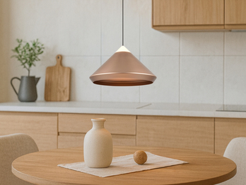LED Pendelleuchte LAGUNA 1-flammig, höhenverstellbar, Coffee Ø 30cm