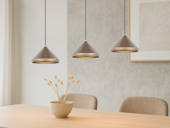 LED Pendelleuchte LAGUNA 3-flammig, höhenverstellbar, Coffee, Breite 70cm