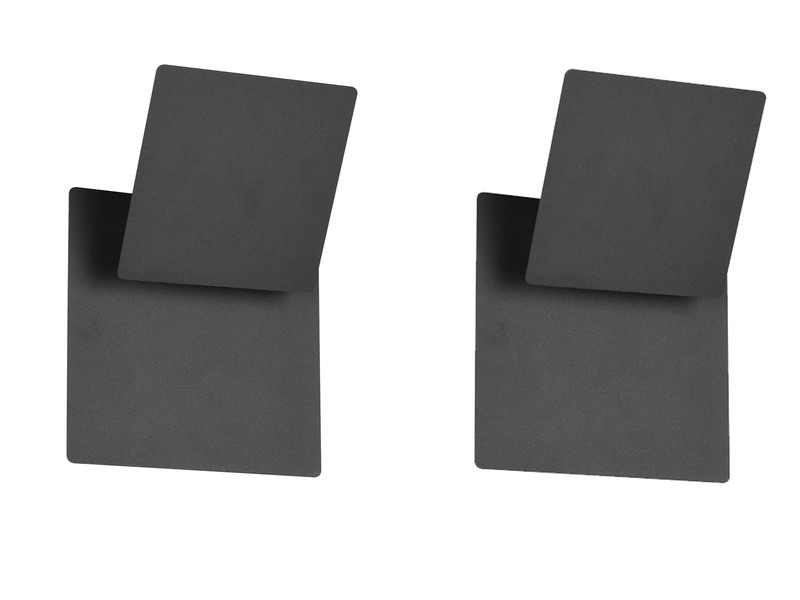 2er SET LED Wandlampen Schwarz verstellbar für indirekte Beleuchtung, Höhe 18cm