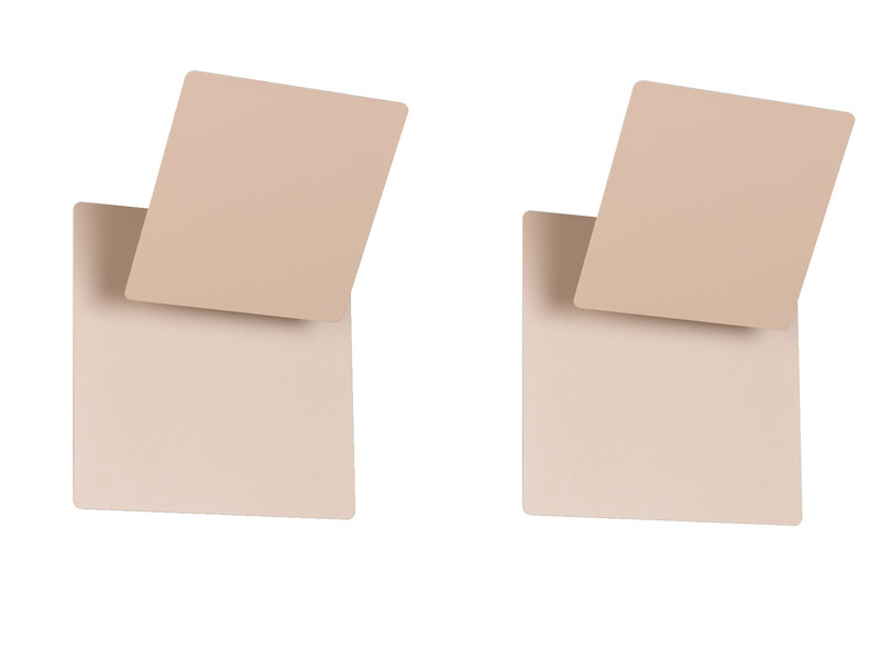 2er SET LED Wandlampen Beige verstellbar für indirekte Beleuchtung, Höhe 18cm