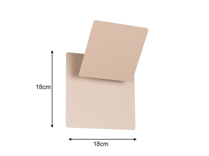 2er SET LED Wandlampen Beige verstellbar für indirekte Beleuchtung, Höhe 18cm