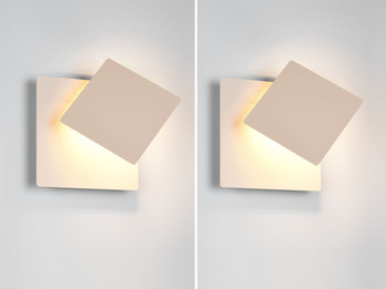 2er SET LED Wandlampen Beige verstellbar für indirekte Beleuchtung, Höhe 18cm