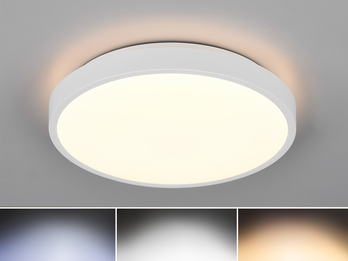 Kleine LED Deckenleuchte SLOPE ultraflach, Weiß, Ø 28,5cm