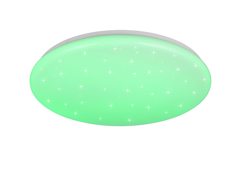 LED Deckenleuchte CETUS flach mit Fernbedienung, dimmbar, RGB, Weiß, Ø 48,5cm