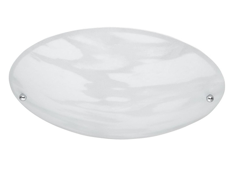 LED Deckenlampe mit Glas Lampenschirm Weiß Alabaster, Ø 25cm