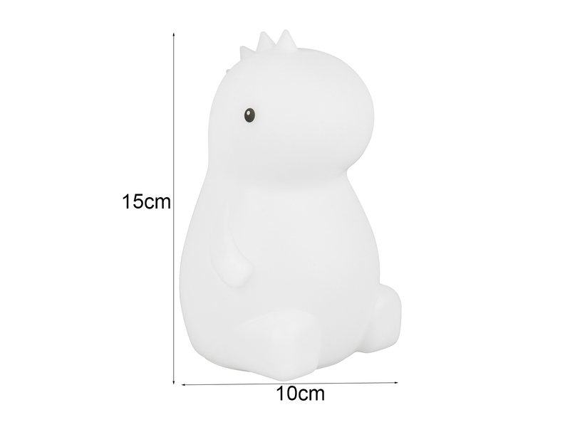 LED Batterie Tischlampe REXY Dino Lampe mit RGBW Farbwechsel, Höhe 15cm