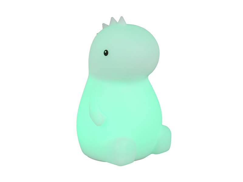 LED Batterie Tischlampe REXY Dino Lampe mit RGBW Farbwechsel, Höhe 15cm