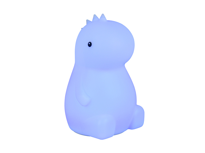 LED Batterie Tischlampe REXY Dino Lampe mit RGBW Farbwechsel, Höhe 15cm