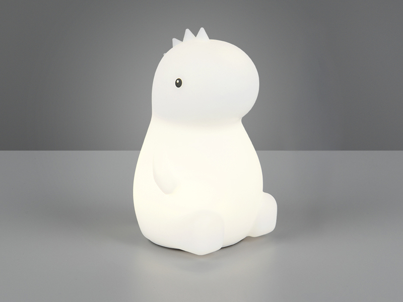LED Batterie Tischlampe REXY Dino Lampe mit RGBW Farbwechsel, Höhe 15cm