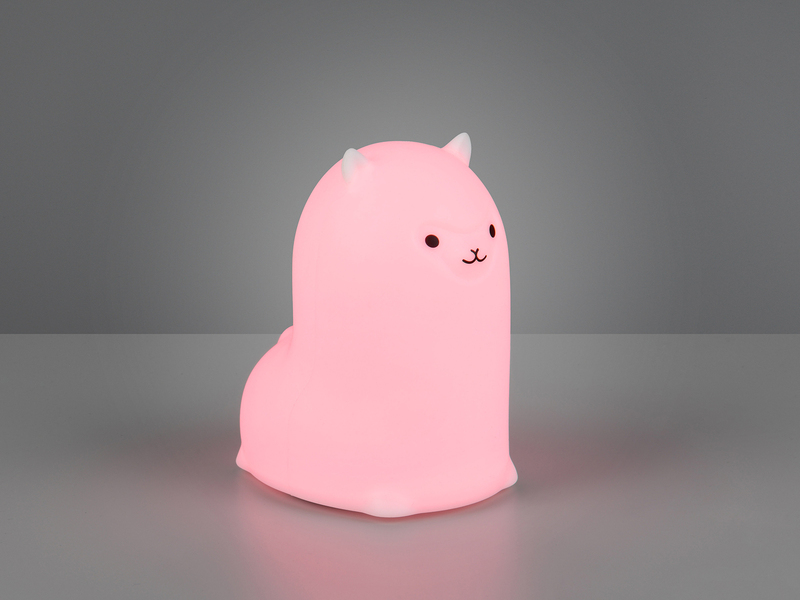 LED Batterie Tischlampe PAKY Alpaka Lampe mit RGBW Farbwechsel, Höhe 13cm