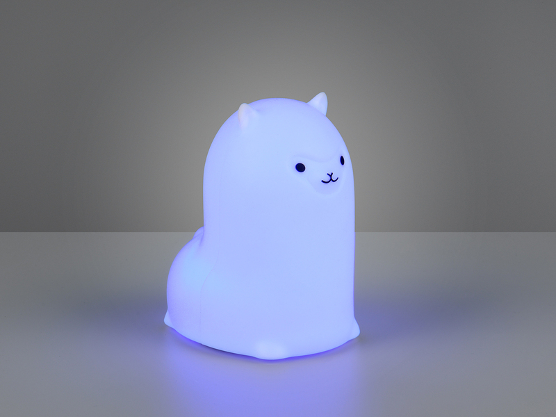 LED Batterie Tischlampe PAKY Alpaka Lampe mit RGBW Farbwechsel, Höhe 13cm