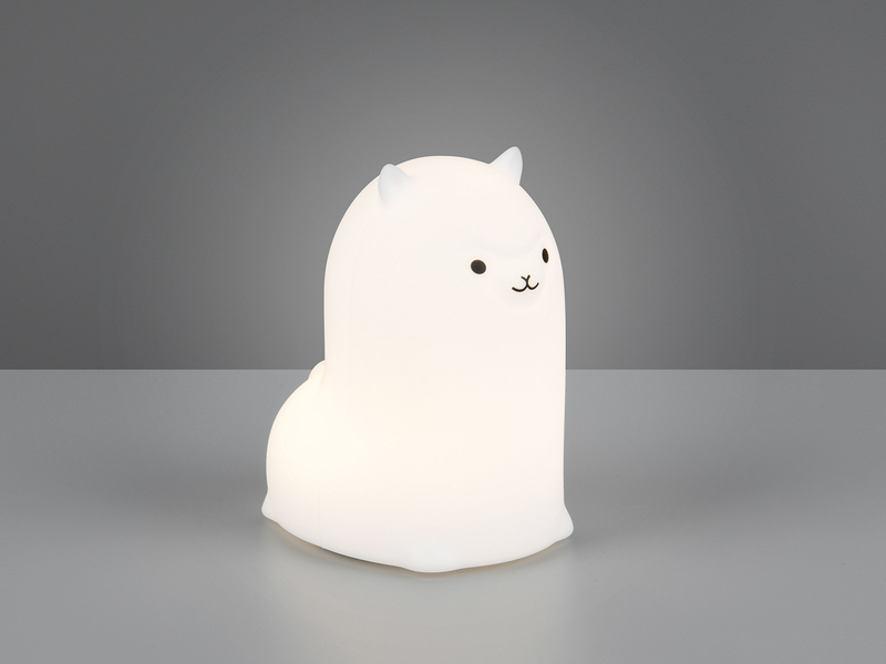 LED Batterie Tischlampe PAKY Alpaka Lampe mit RGBW Farbwechsel, Höhe 13cm