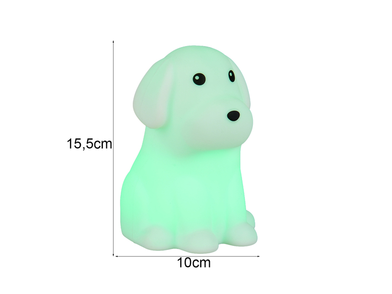 LED Batterie Tischlampe WALDY Hunde Lampe mit RGBW Farbwechsel, Höhe 15cm