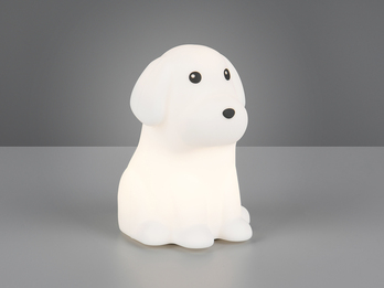 LED Batterie Tischlampe WALDY Hunde Lampe mit RGBW Farbwechsel, Höhe 15cm
