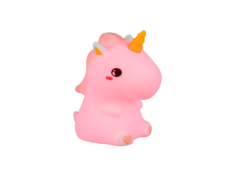 LED Batterie Tischlampe GOLDY Einhorn Lampe mit RGBW Farbwechsel, Höhe 15cm