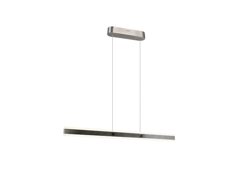 Lineare LED-Pendelleuchte in Silber – Freistelleransicht