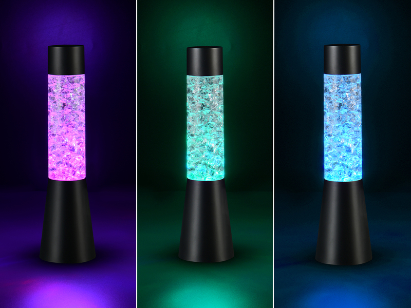 Deko RGB LED Tischleuchte Batterie- oder USB betrieben, Höhe 33cm