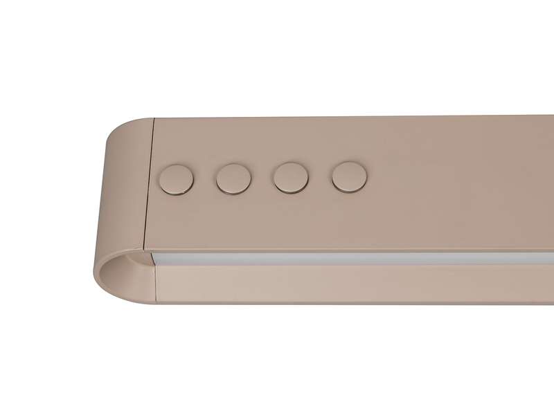 Detailansicht der LED-Pendelleuchte mit integrierten Touch-Bedientasten