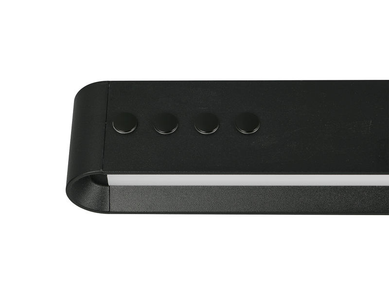 Detailansicht der LED-Pendelleuchte mit integrierten Touch-Bedientasten