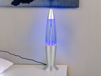Deko LED RGB Tischleuchte mit Strudel Batterie- oder USB betrieben, Höhe 34,5cm