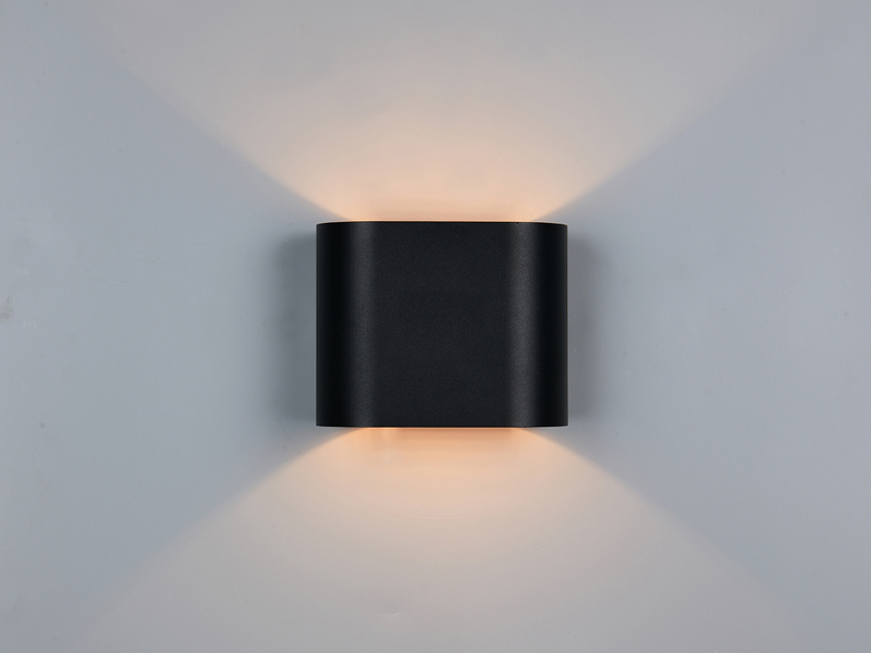 Schwarze Wandleuchte mit Up & Down Lichteffekt