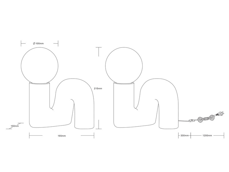 LED Tischlampe Keramik Apricot, Glas Weiß, Höhe 21,5cm