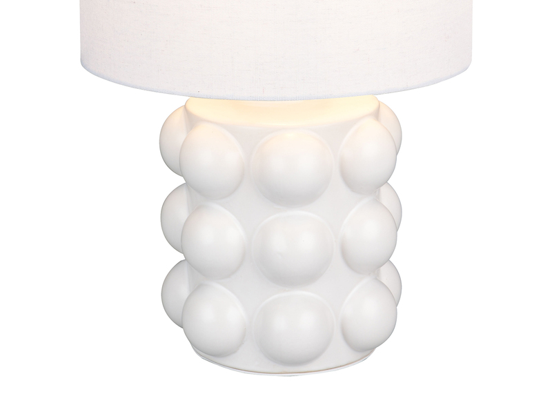 Detailansicht von dem kugelförmig strukturierten Keramikfuß