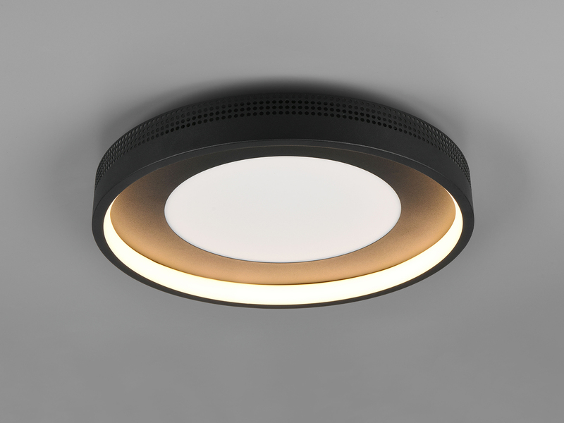 LED-Deckenleuchte mit indirektem Lichtkranz und zentraler Lichtfläche