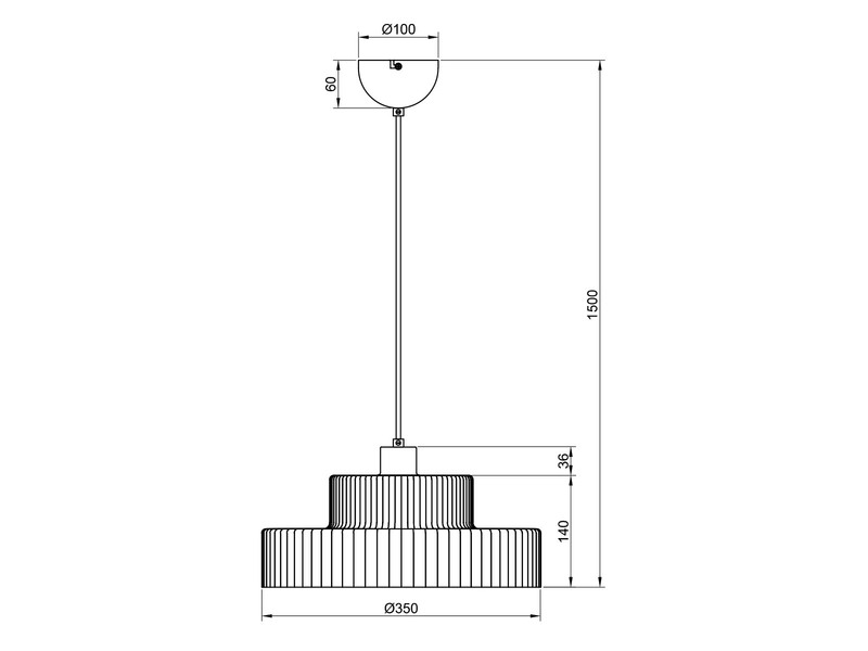 Pendelleuchte ABELLA einflammig, Glas Amber / Metall Schwarz, Ø 35cm