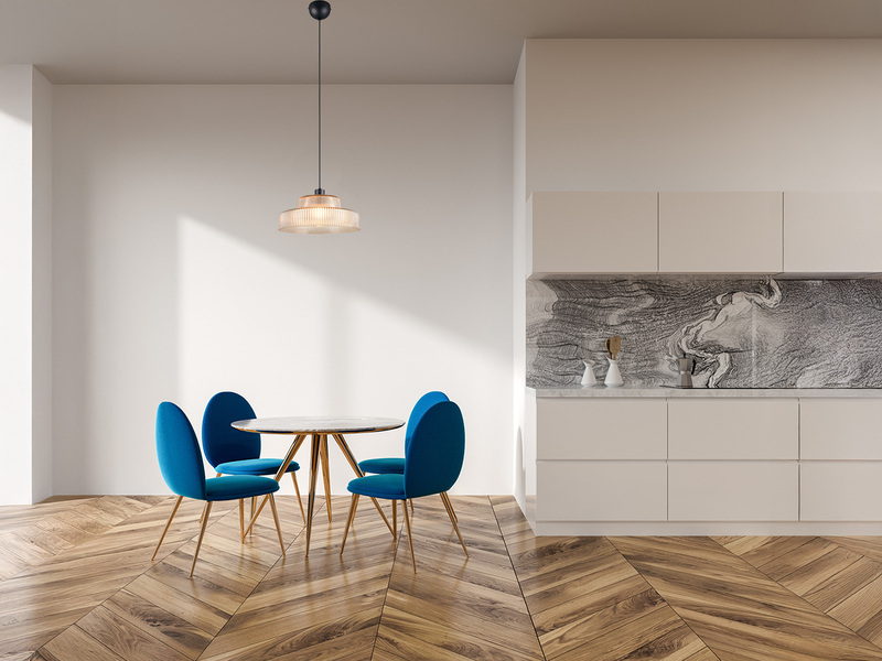 LED Hängelampe einflammig, Glas Amber / Metall Schwarz, Ø 35cm