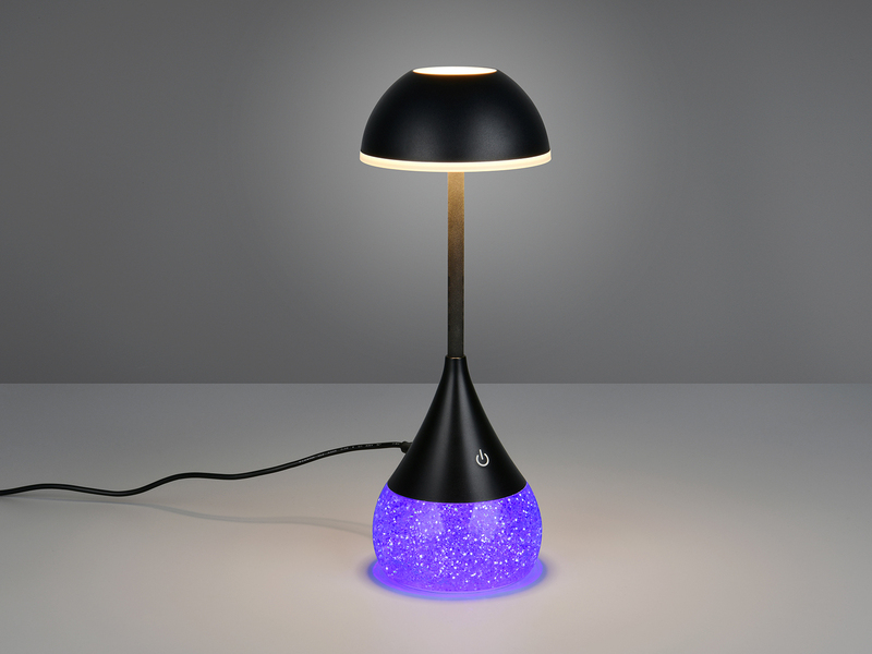 Tischlampe TEMBO LED dimmbar mit RGB Farbwechsel, USB betrieben, Höhe 28cm