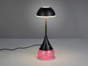 Tischlampe TEMBO LED dimmbar mit RGB Farbwechsel, USB betrieben, Höhe 28cm