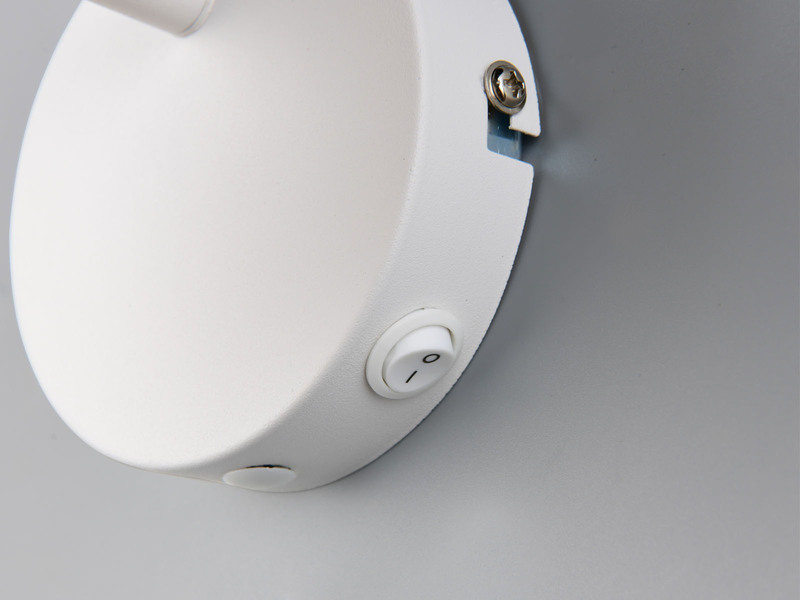 LED Wandstrahler mit Schalter & Rattan Lampenschirm, Breite 13cm