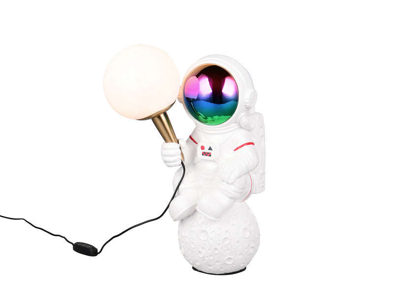 Ausgefallene Tischlampe STRONG LED dimmbar, Deko Lampe USB betrieben, Höhe 33cm