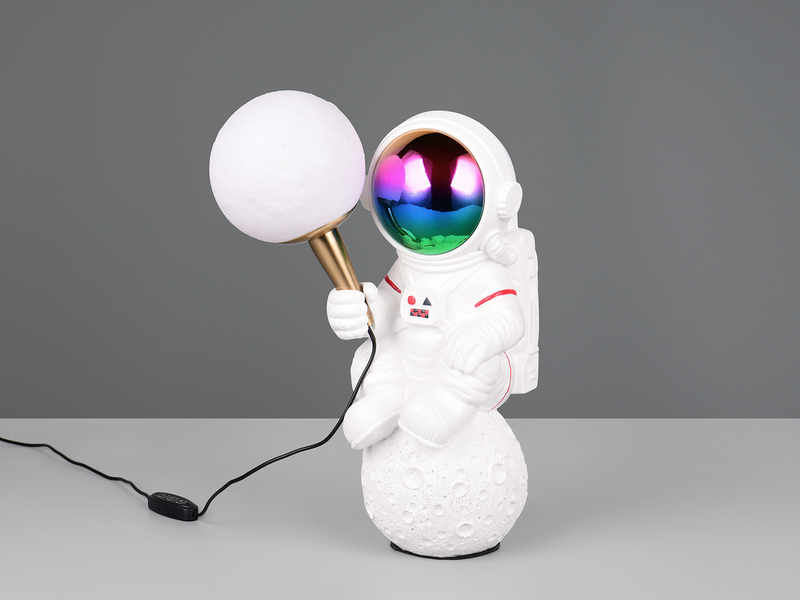 Ausgefallene Tischlampe STRONG LED dimmbar, Deko Lampe USB betrieben, Höhe 33cm