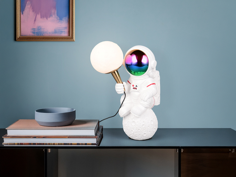 Ausgefallene Tischlampe STRONG LED dimmbar, Deko Lampe USB betrieben, Höhe 33cm