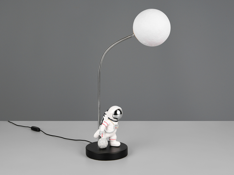 Ausgefallene Tischlampe ARM LED dimmbar, Deko Lampe USB betrieben, Höhe 44cm