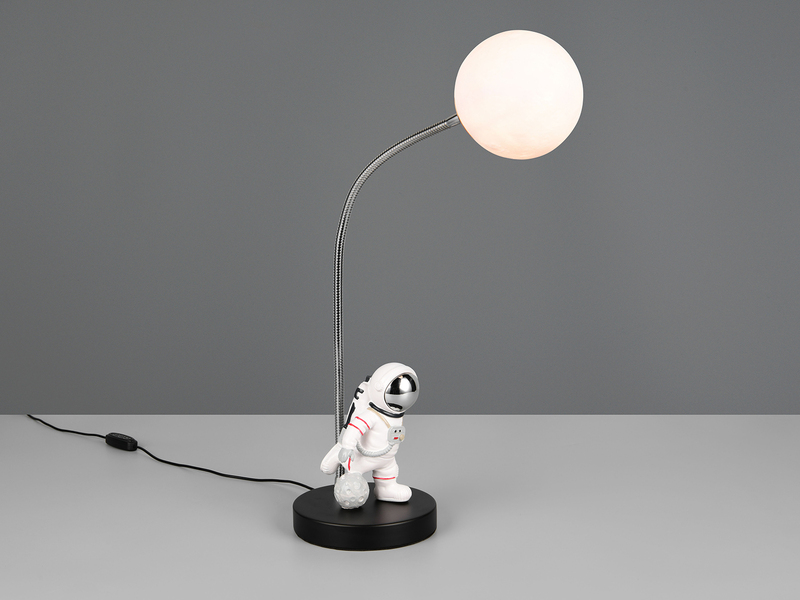 Ausgefallene Tischlampe ARM LED dimmbar, Deko Lampe USB betrieben, Höhe 44cm