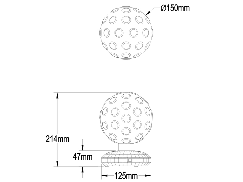 Kleine LED Tischlampe ZERO Deko Lampe Batterie- oder USB betrieben Höhe 21,5cm