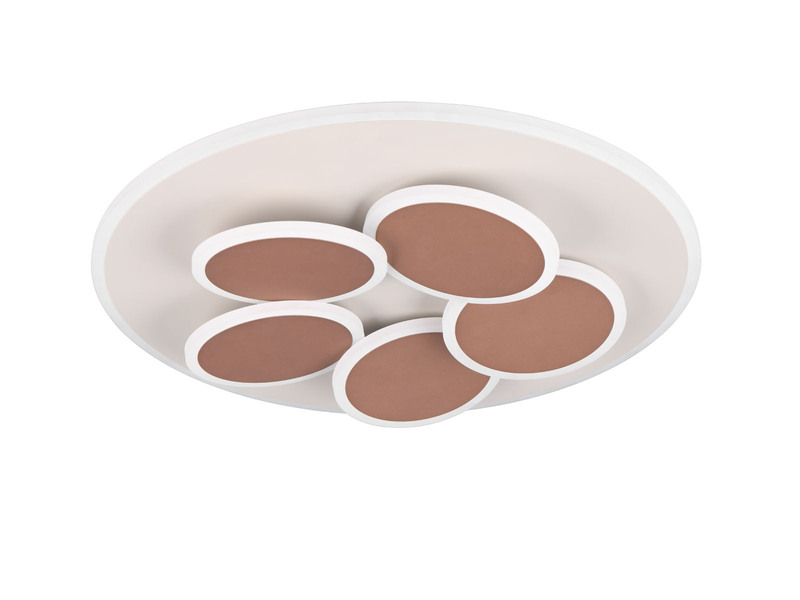 LED Deckenleuchte Grau Coffee dimmbar mit Fernbedienung & Tageslicht Ø 49cm