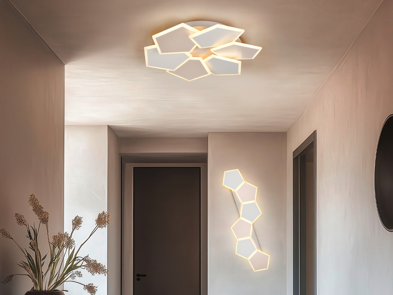 LED Deckenleuchte ZAYA mit Fernbedienung & 3 Lichtfarben, Grau Coffee, B: 99cm