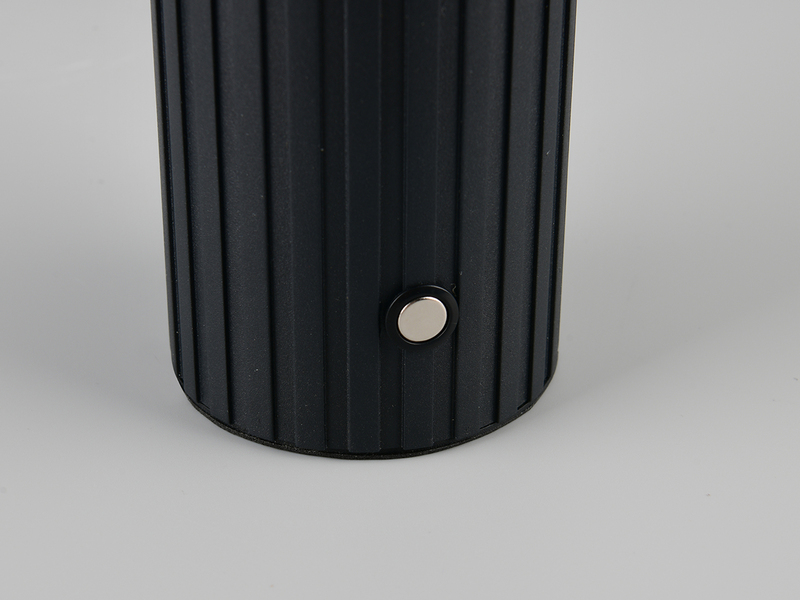 Tischlampe TAURIS LED dimmbar Akku per USB aufladbar, 3 Lichtfarben, Glas Ø 12cm