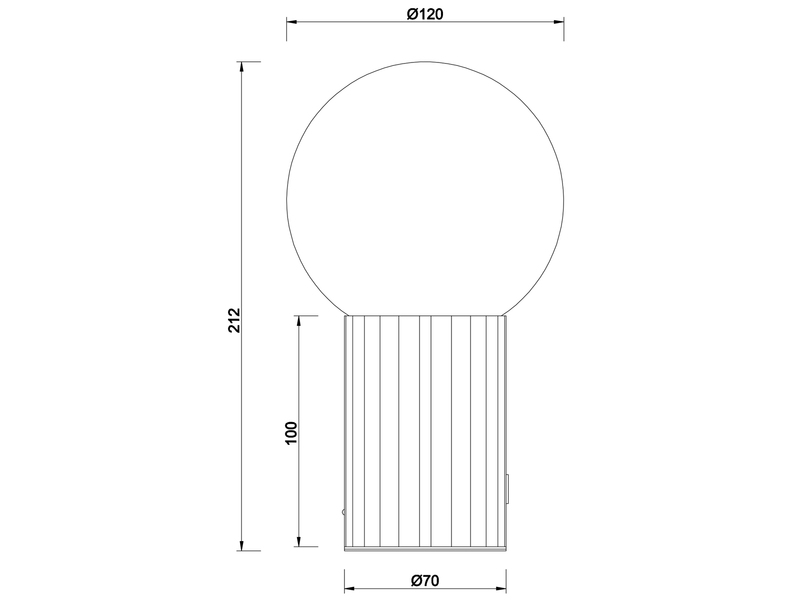Tischlampe TAURIS LED dimmbar Akku per USB aufladbar, 3 Lichtfarben, Glas Ø 12cm