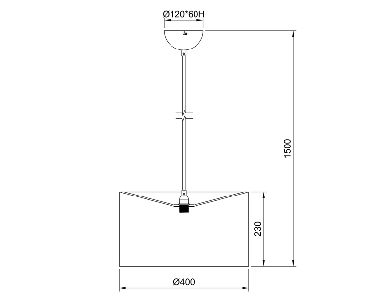 LED Pendelleuchte mit Stoffschirm Leopardenmuster, Ø 40cm
