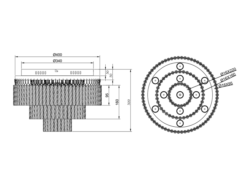 LED Deckenleuchte VONO mit Fernbedienung, RGB & 3 Lichttemperaturen, Ø 40cm