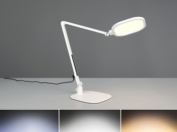 Schreibtischlampe SERVO LED dimmbar klemmbar 3 Lichtfarben inkl. Tageslicht 58cm